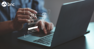 man working on CyberSecurity on laptop