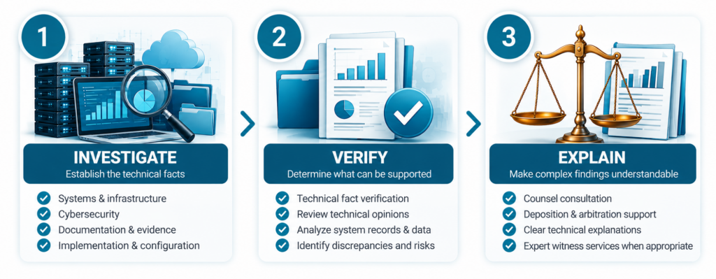 technology dispute and litigation support steps